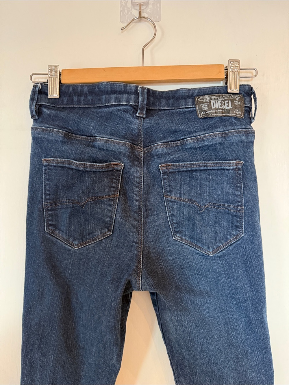 Diesel Skinzee-High-Xp Super Slim Skinny High Waist Blue Jeans Women 27W-30L